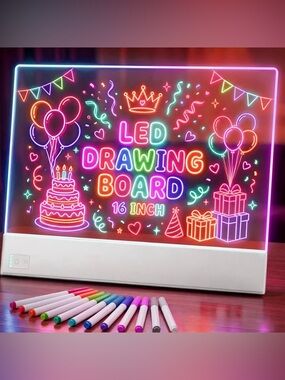 LED Note Board, 15.5 Inch Rechargeable LED Drawing Board
